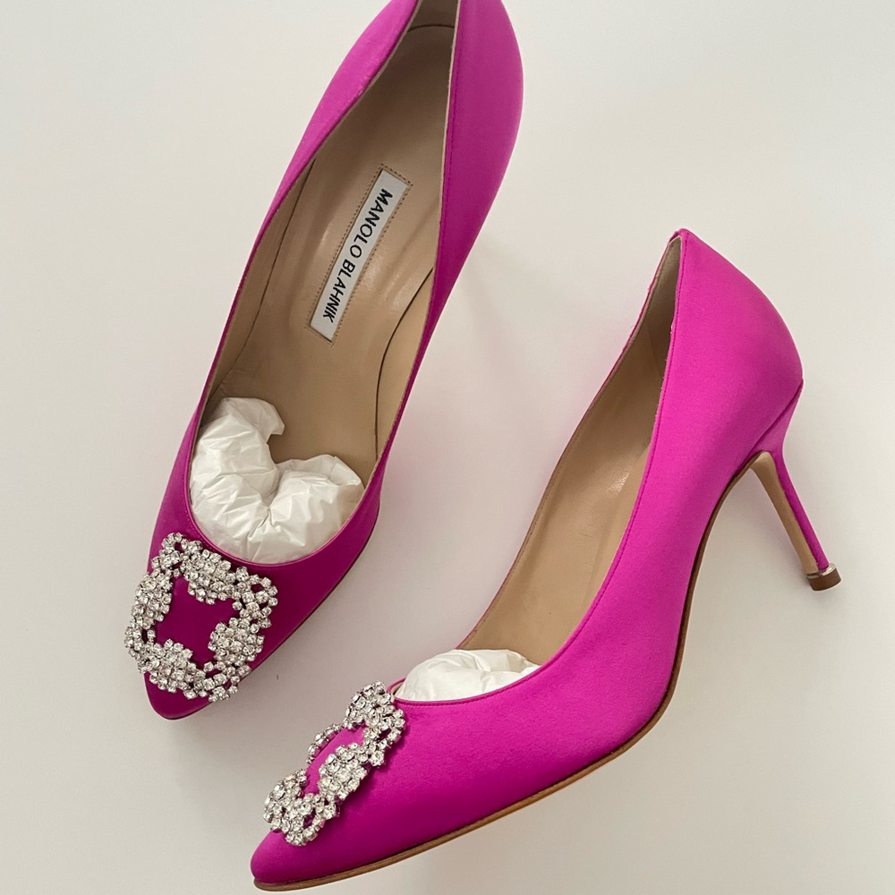 NEW Manolo Blahnik Hangisi Heels Size 39